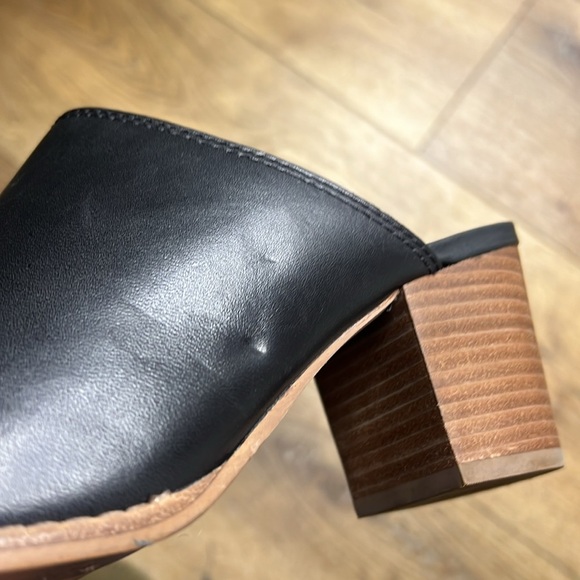 Madewell Harper Black Leather Mules Size 8 - Picture 10 of 11